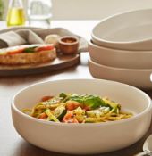RRP £15 - Taupe Set of 4 Pasta Bowls LY5318
