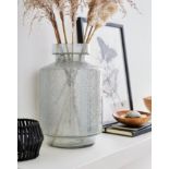 RRP £33 - Geometric Grey Vase KY2568