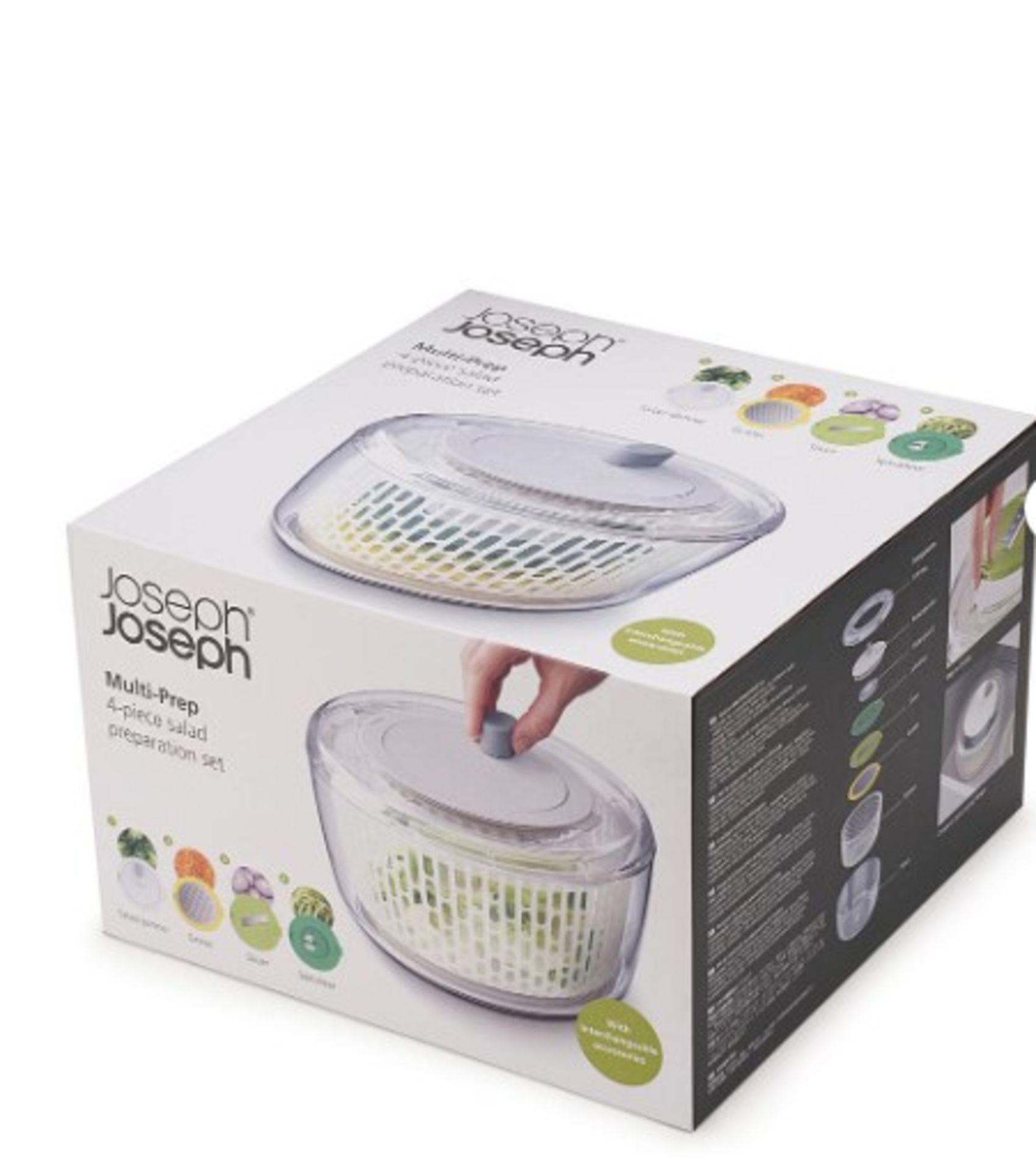 RRP £50 - Joseph Joseph 4 Piece Salad Prep Set FH6240