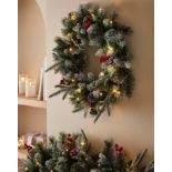 RRP £23 - Salzburg Pre-Lit Christmas Wreath CG1223