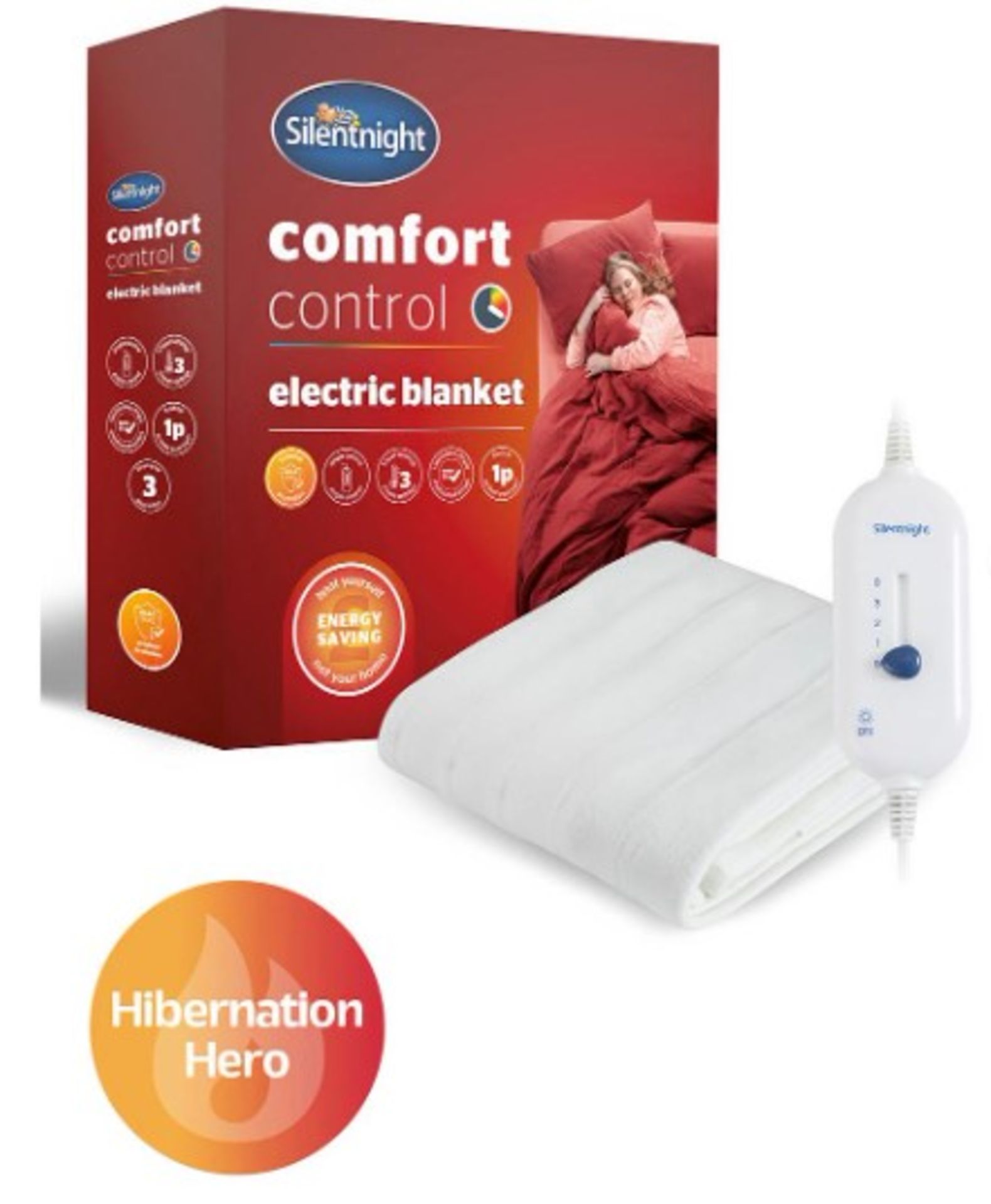 RRP £29 - Silentnight Comfort Control Electric Blanket Single ZD111901