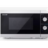 RRP £84.99 - Sharp 20L Solo Manual Control Silver Microwave NR5255