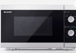 RRP £84.99 - Sharp 20L Solo Manual Control Silver Microwave NR5255