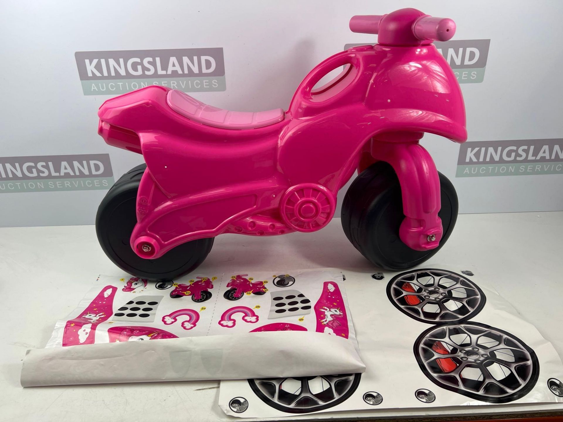 RRP £29.99 - Pink Unicorn My First Moto Ride On NNVDG - Image 2 of 2