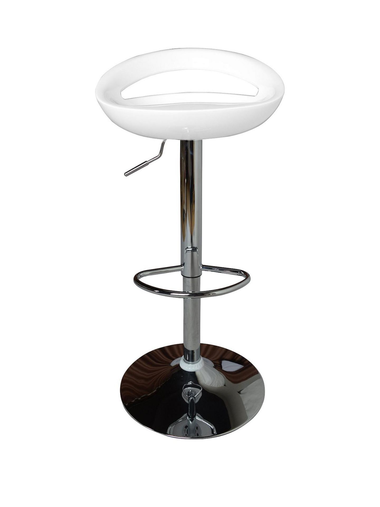 RRP £49 - Avanti Bar Stool - White and Chrome 6U6GA