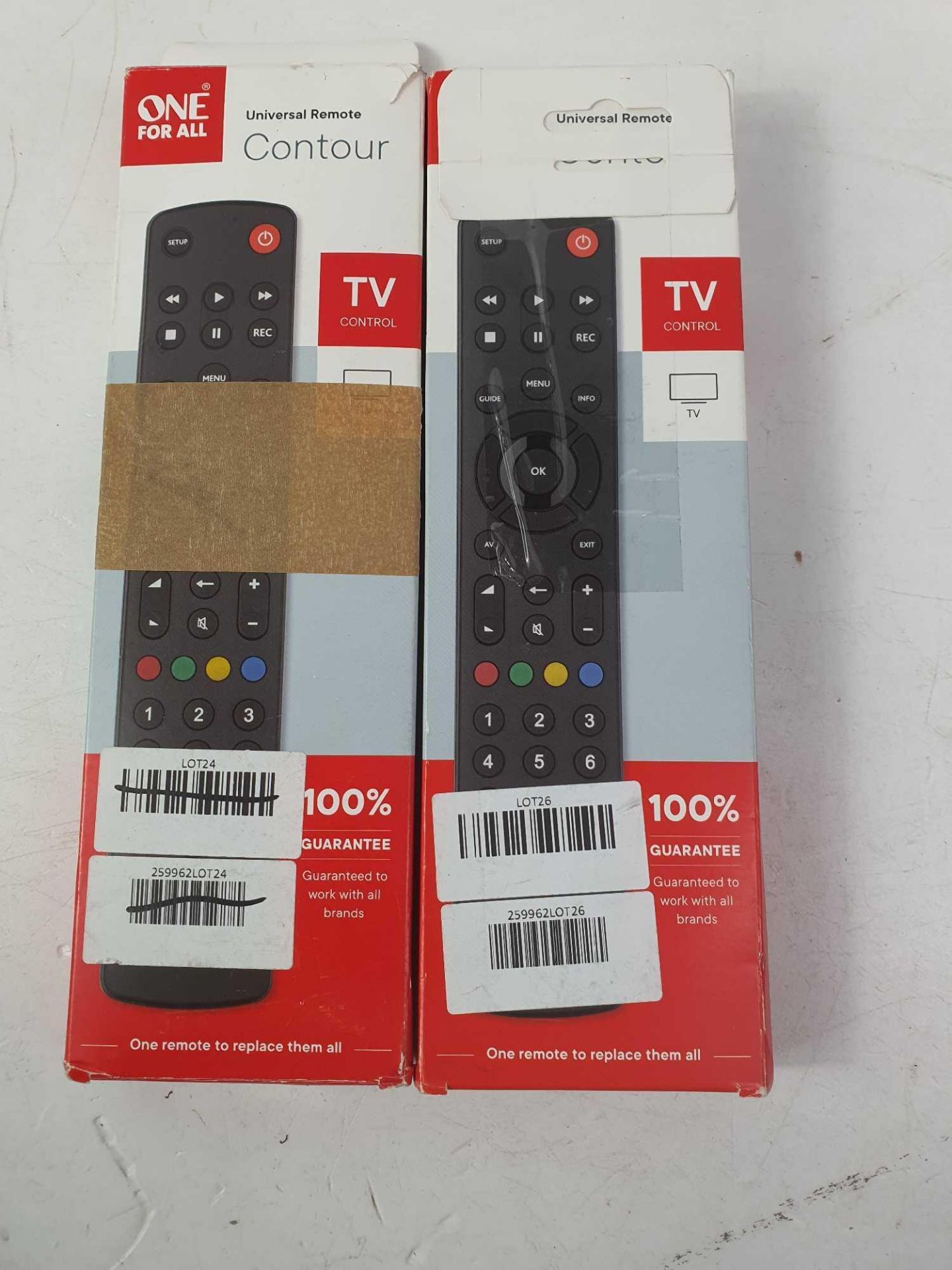 2 ONE FOR ALL REMOTE CONTROLS