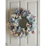 RRP £39.99 - Bavarian Pre-Lit Christmas Wreath - 60 cm NW99G