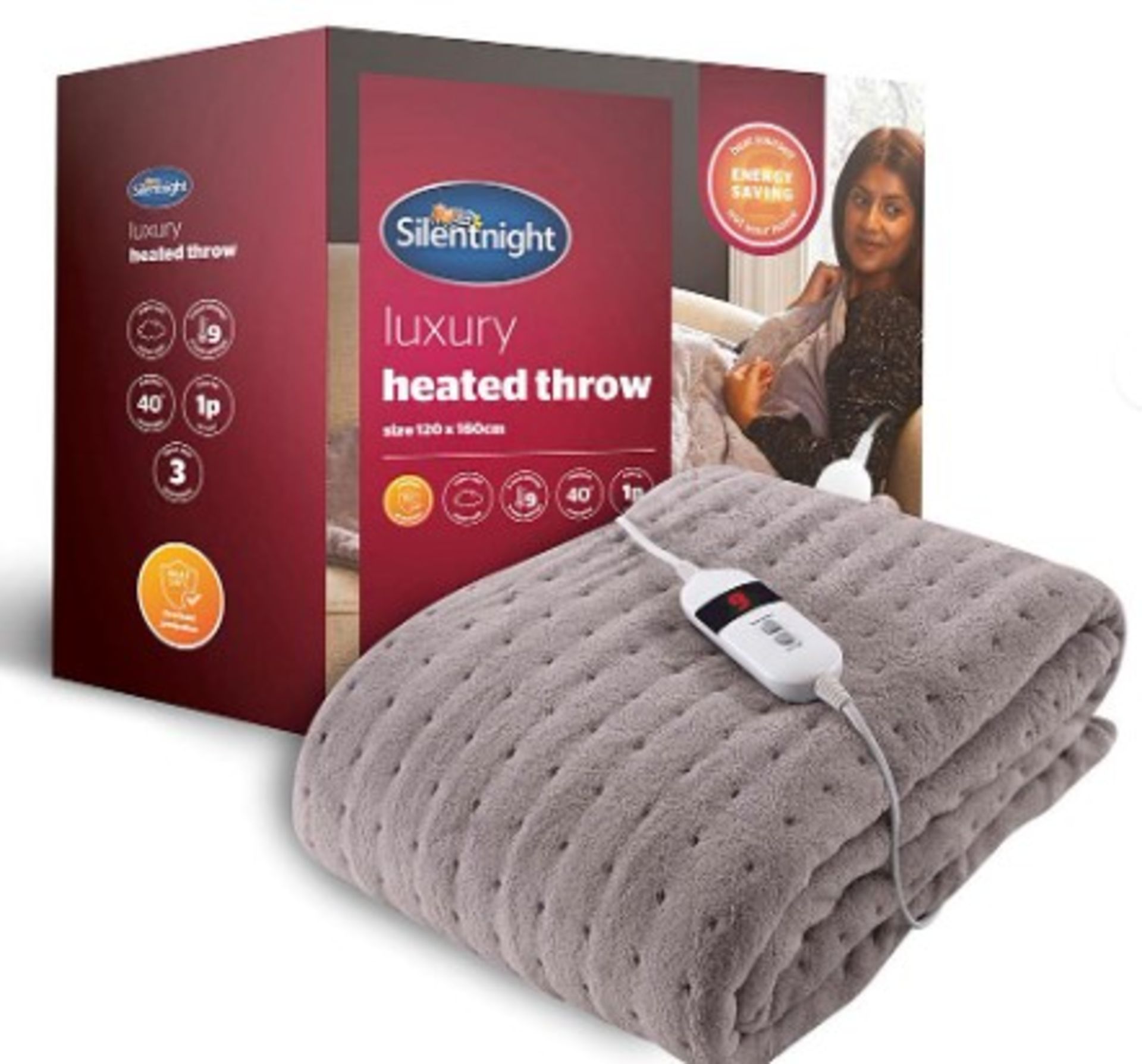 RRP £59 - Silentnight Luxury Heated Throw