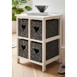 RRP £75.00 - Hyacinth Hearts 4 Drawer Square Unit