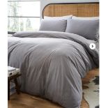 RRP £42 - Washed Cotton Duvet Cover Super King Size