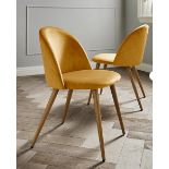 RRP £169.00 - Klara Velvet Pair of Dining Chairs