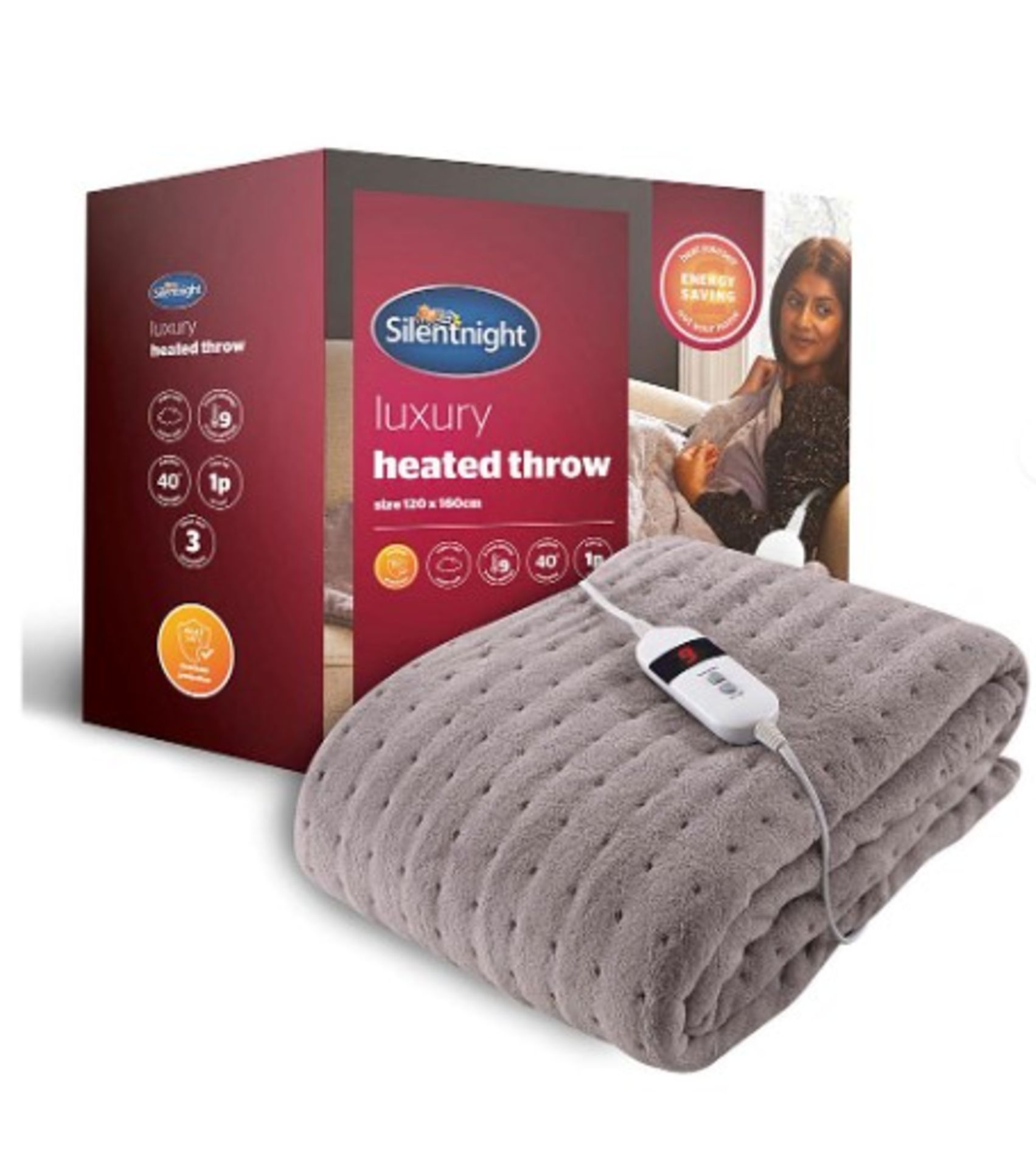 RRP £59 - Silentnight Luxury Heated Throw