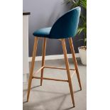 RRP £99.00 - Klara Velvet Bar Stool