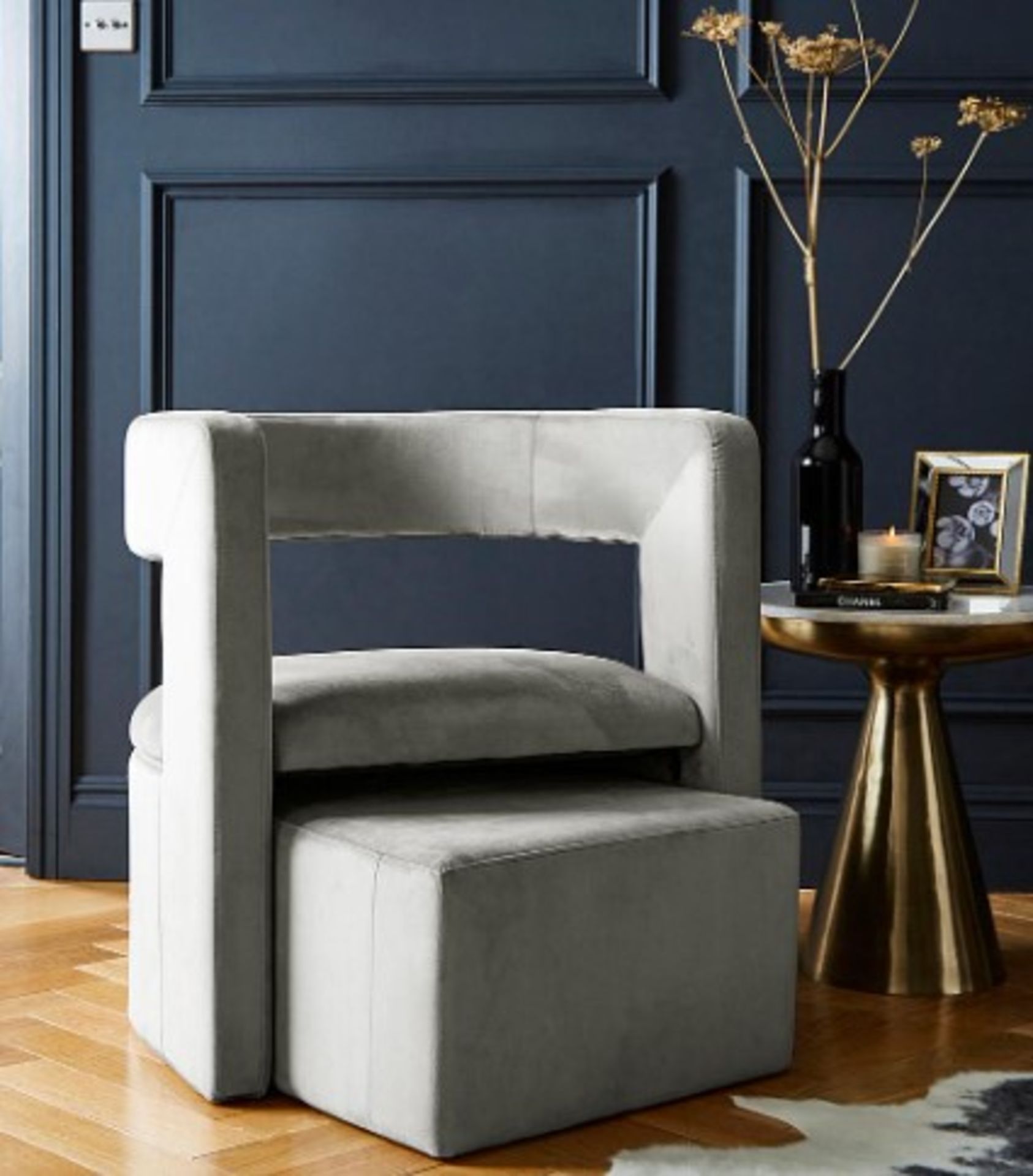 RRP £349.00 - Joanna Hope Blair Accent Chair and Footstool