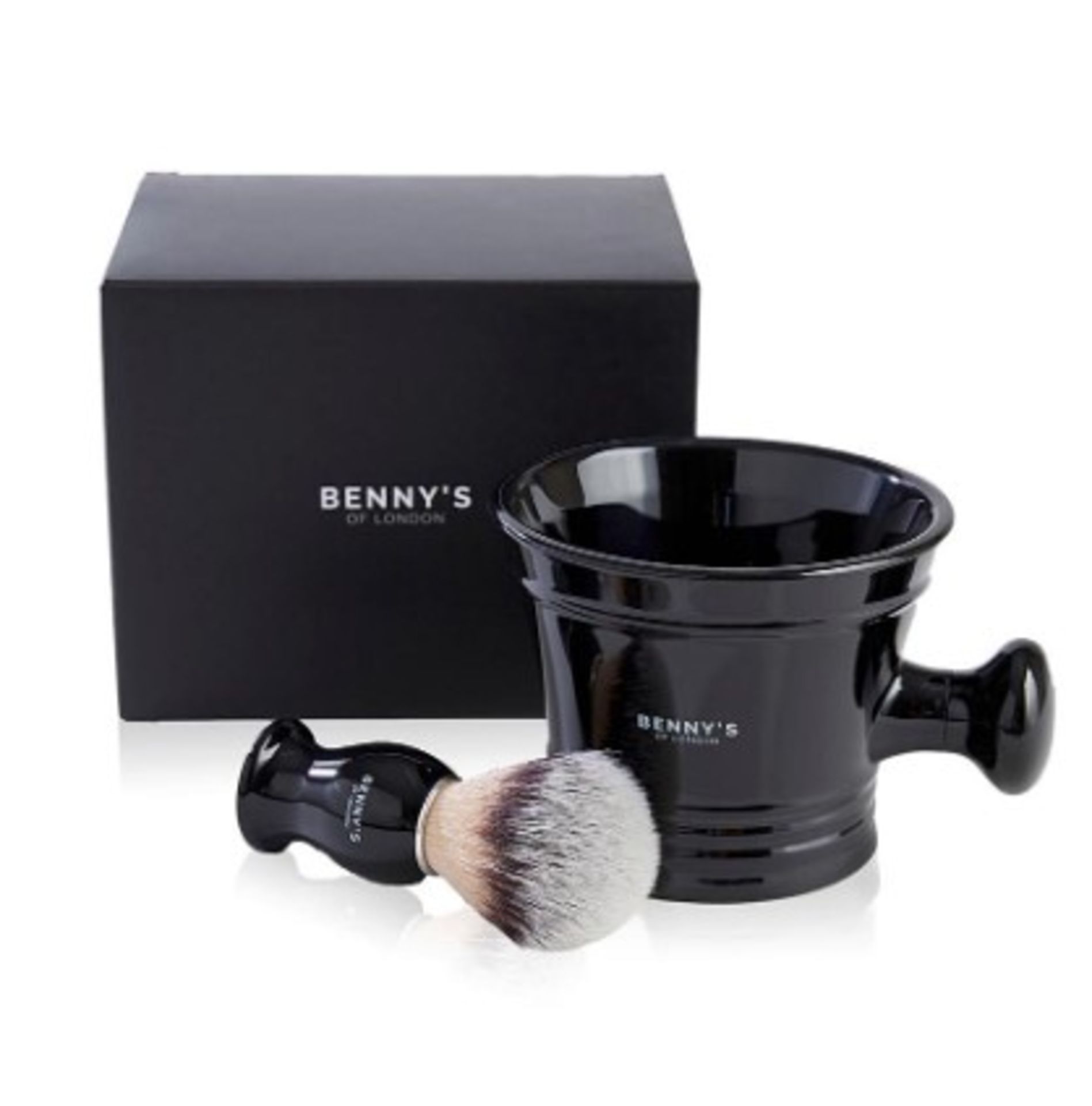 RRP £23.00 - Benny's of London Shaving Brush & Bowl Set