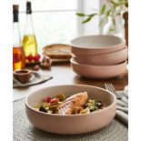 RRP £15.00 - Stoneware Blush Set of 4 Pasta Bowls