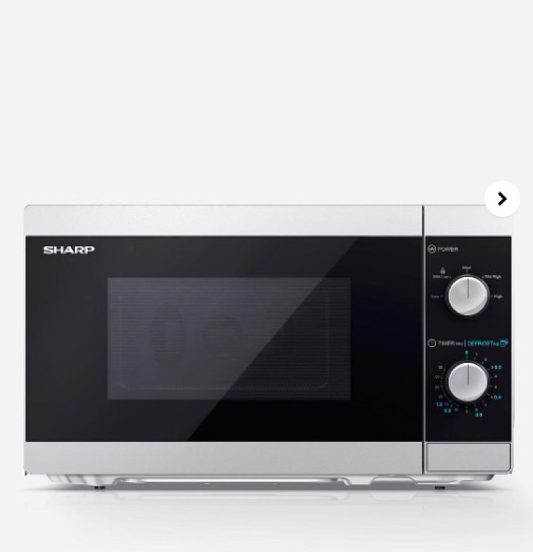 RRP £84.99 - Sharp 20L Solo Manual Control Silver Microwave