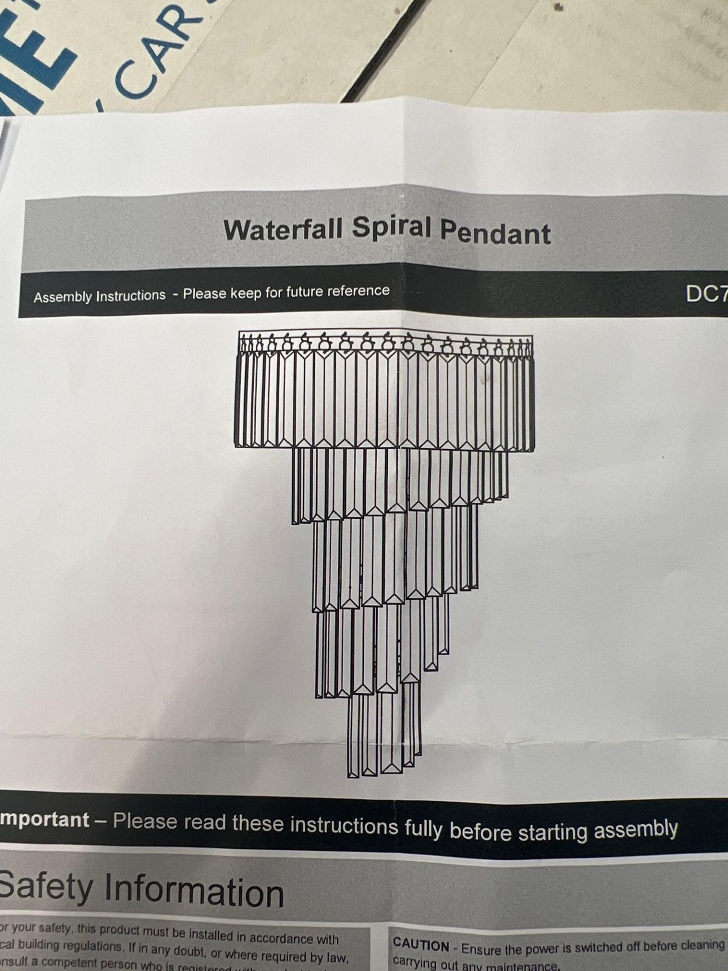 Waterfall spiral pendant- ceiling pendant