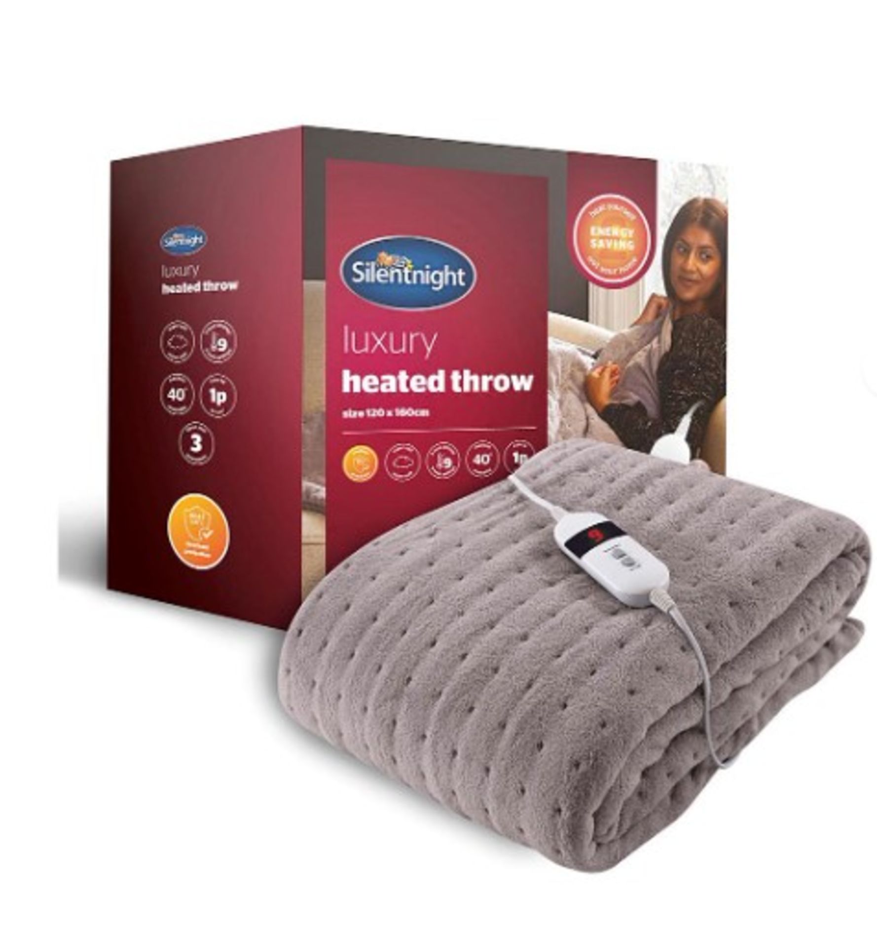 RRP £59 - Silentnight Luxury Heated Throw