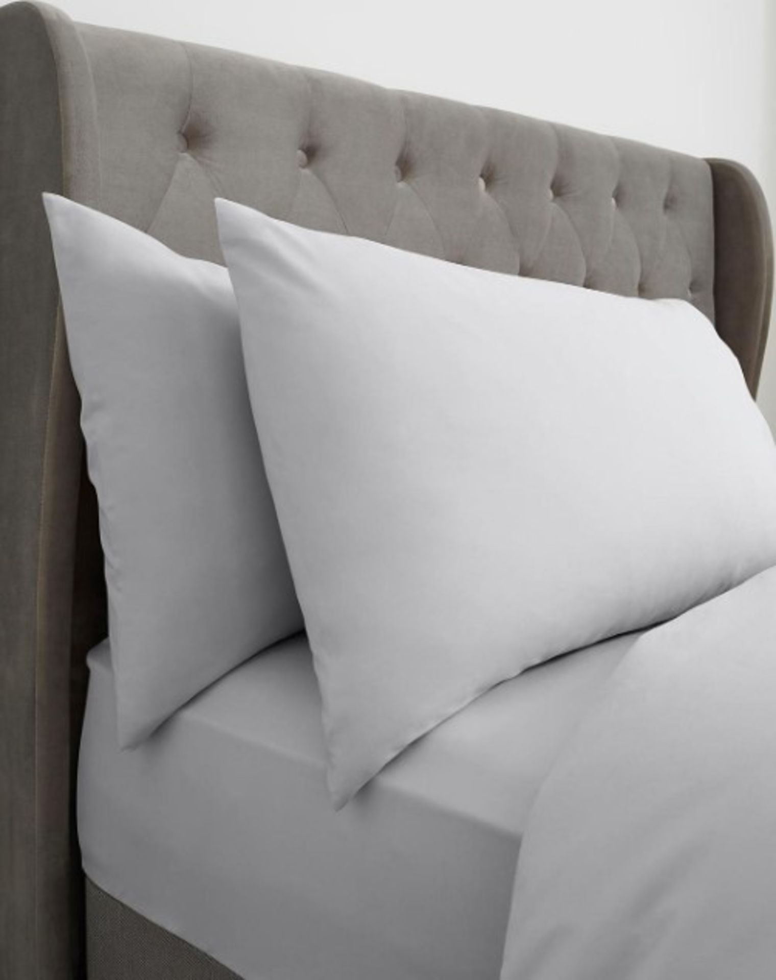 RRP £10.00 - Pure Cotton 200TC Pack of 2 Housewife Pillowcases