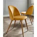 RRP £169.00 - Klara Velvet Pair of Dining Chairs