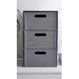 RRP £55.00 - Faux Linen Drawer Unit