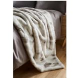 RRP £42.00 - Tonal Bubble Faux Fur Throw