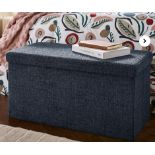 RRP £40.00 - Gray & Osbourn No.1 Chenille Foldable Storage Ottoman