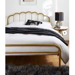 RRP £249.00 - Joanna Hope Vivienne Scalloped Metal Bed Double