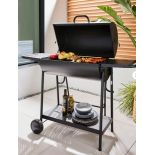 RRP £139.99 - Double Oil Drum Charcoal BBQ