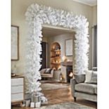 RRP £184 - Premier 8ft Grey & Silver Tips Door Arch Christmas Decoration CG2600