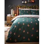 RRP £24.00 - Winter Robin Duvet Set