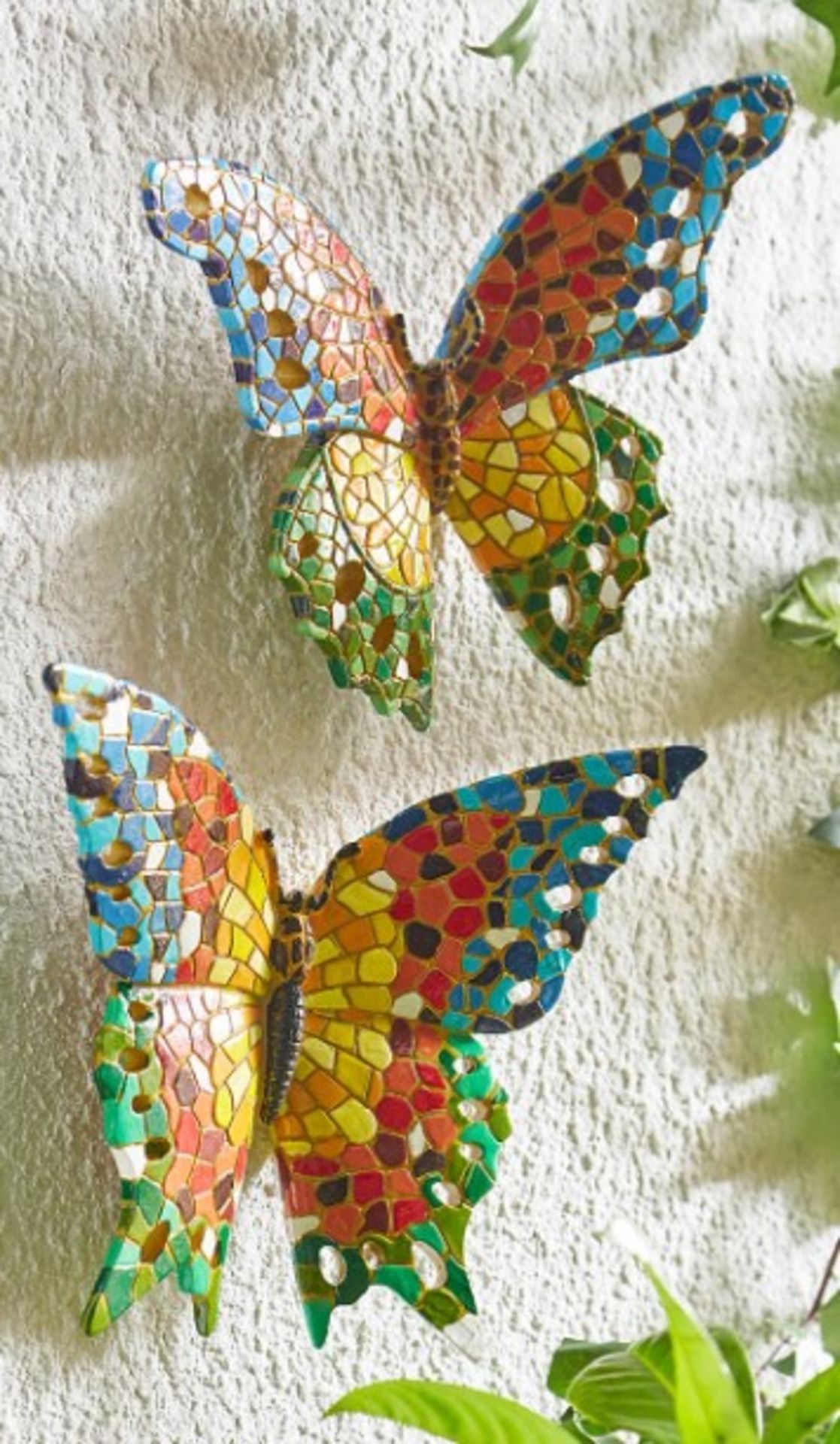 RRP £30.00 - Set of 2 Mosaic Butterflies