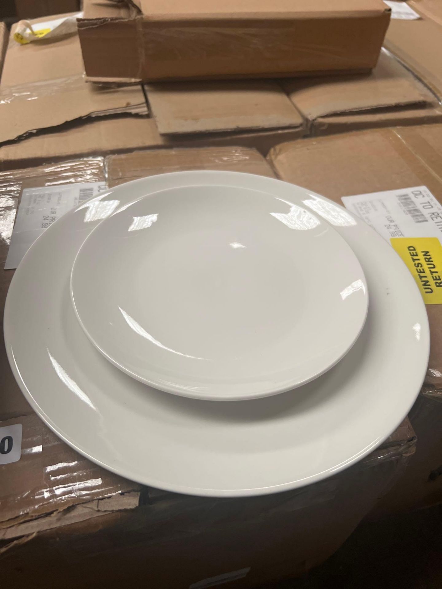 12pc white dinner set. - Image 4 of 4