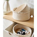 RRP £26.00 - Set of 3 Cotton Rope Tray