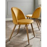 RRP £169.00 - Klara Velvet Pair of Dining Chairs