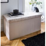 RRP £40.00 - Joanna Hope Foil on Velvet Foldable Storage Ottoman