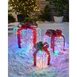 RRP £40 - Lit Christmas Presents - Set of 3