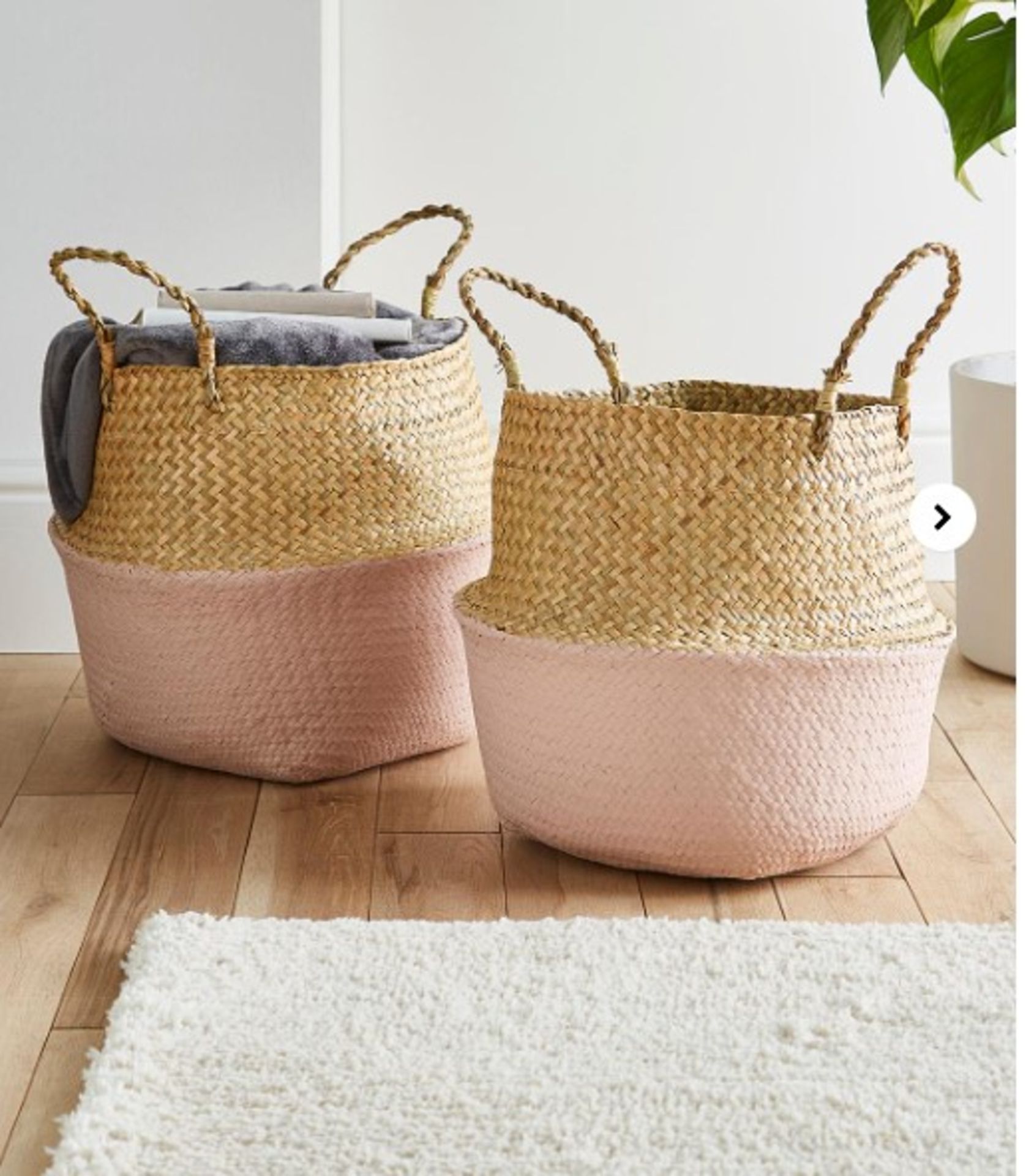 RRP £30.00 - Set of 2 Colour Dipped Storage Baskets