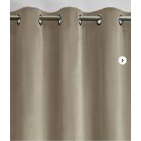 RRP £61 - Velour Eyelet Curtains 112x182