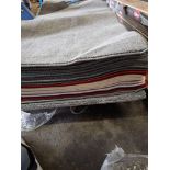 1 Pallet consisting of 20 rugs.8 dark grey, 3 red 4 cream 1 pink 2 silver 1 light grey 1 light brown
