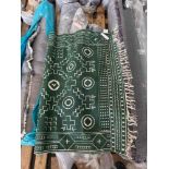 Savanah Fringe Rug Colour Forest Green 120cm X 170cm