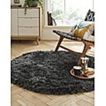 RRP £67.00 - INDULGNCE CIRCULAR RUG CHARCOAL 133cm Diameter