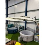 RRP £129.99 - BRAND NEW GREY BANANA PARASOL