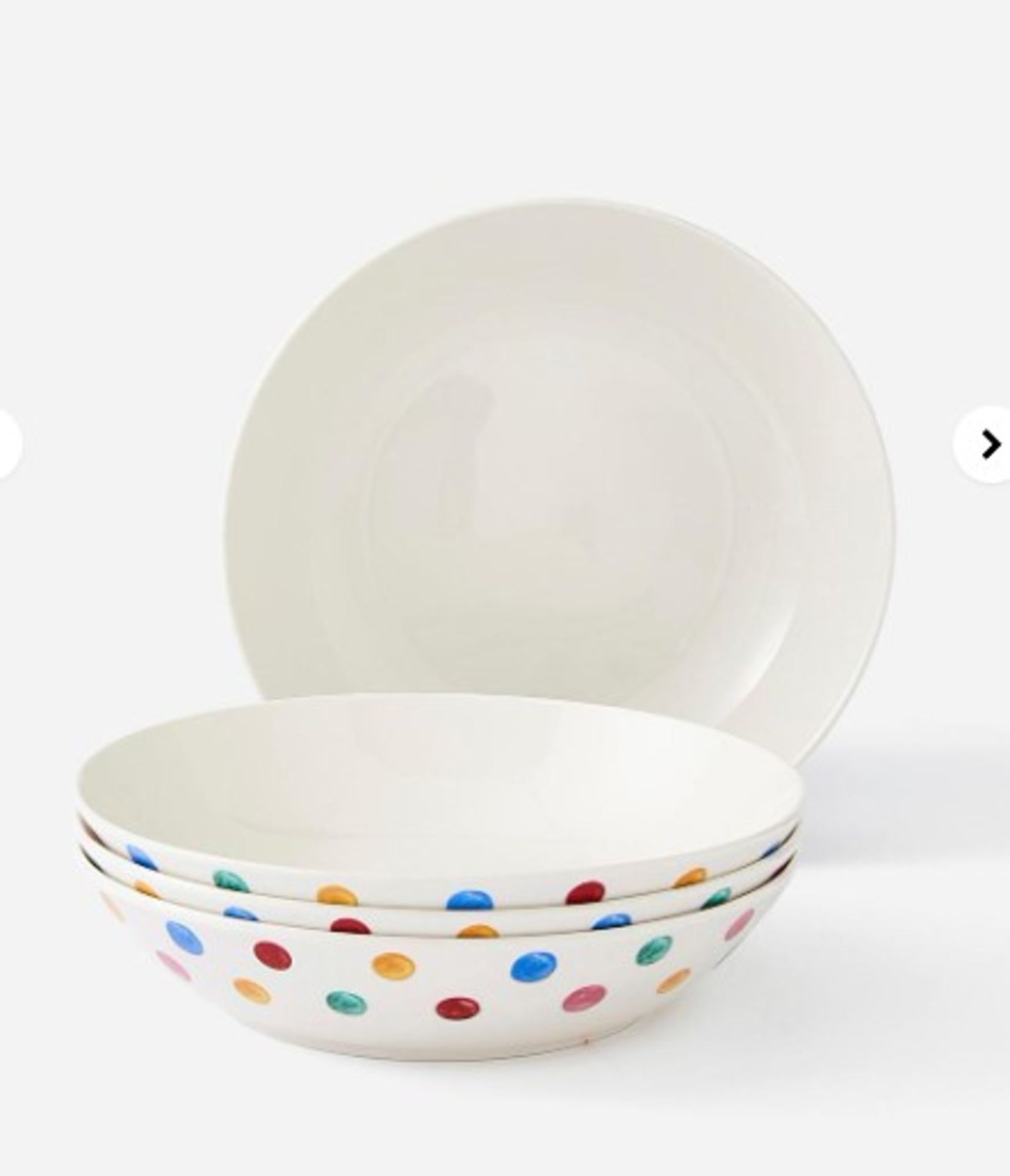 RRP £20 - Julipa Polka Dot Set of 4 Pasta Bowls - Image 3 of 4