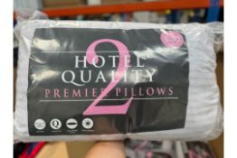 RRP £30 - PAIR OF HOTEL QUALITY PREMIUM PILLOWS