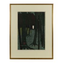 Kiyoshi Saito (Japanese, 1907-1997) 'Jikishi-An Kyoto' Woodblock Print