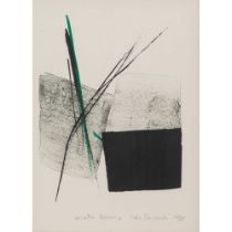Toko Shinoda (Japanese, 1913-2021) 'Winter Green B' Lithograph