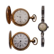 14k Gold Pocket Watch and Wristwatch Assortment