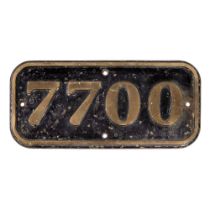 GWR Brass Cabside Numberplate 7700 ex 5700 Class 0-6-0PT